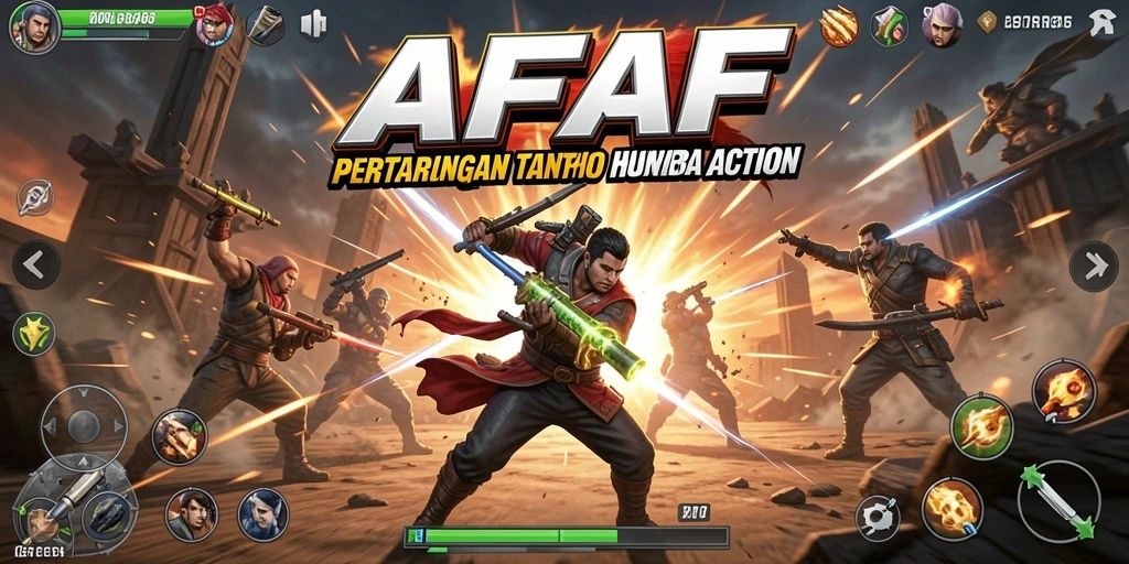 Tampilan gameplay AFAF yang penuh aksi dan pertarungan seru.