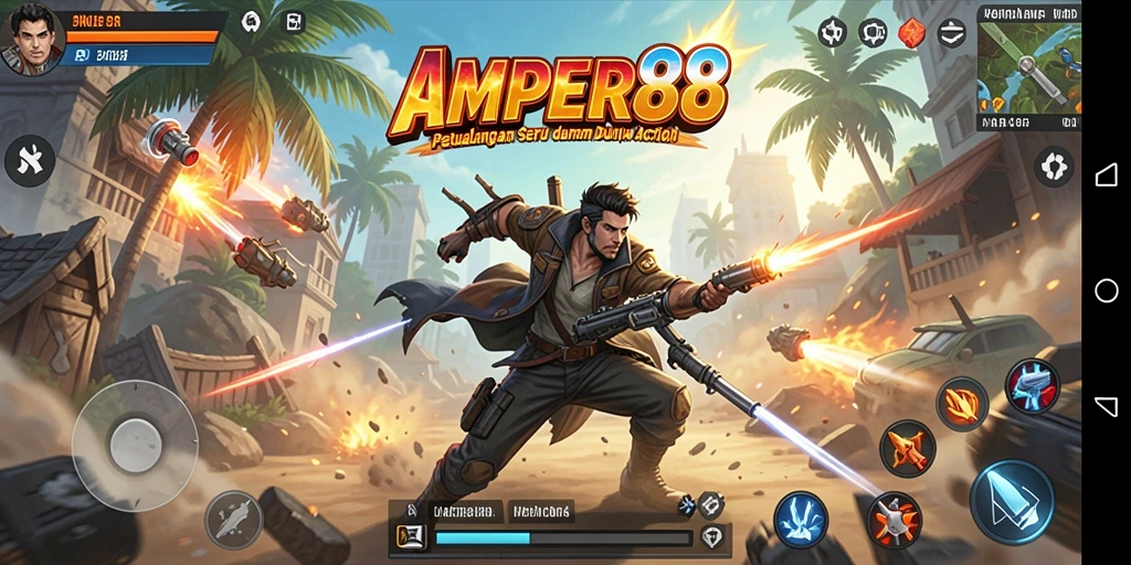 Tampilan gameplay AMPER88 yang mendebarkan dan penuh aksi.