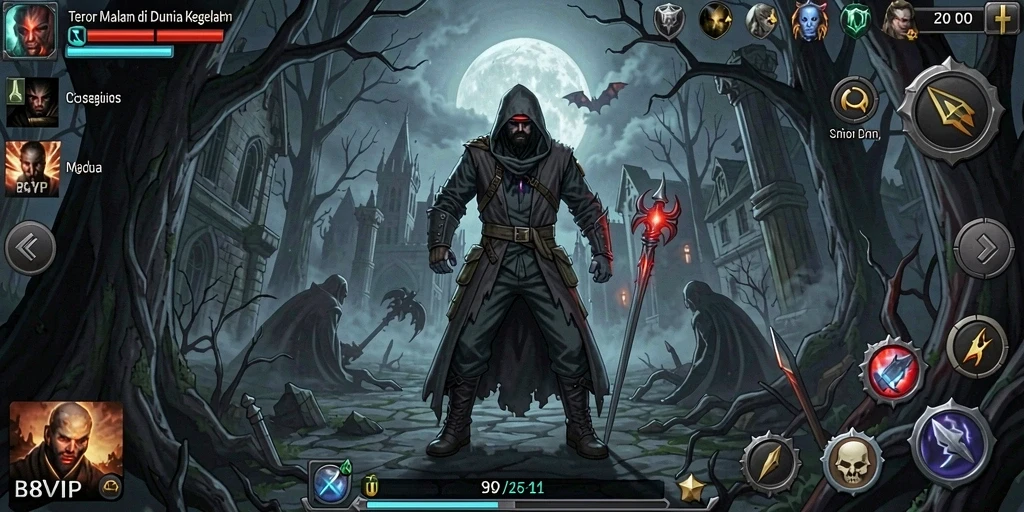 Gameplay B8VIP yang penuh ketegangan dan menyeramkan.