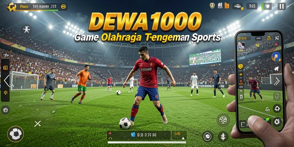 Tangkapan layar DEWA1000 menampilkan aksi olahraga yang seru dan mendebarkan.