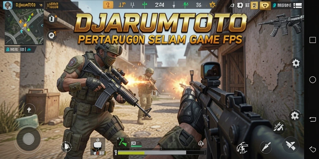 Gameplay seru DJARUMTOTO dengan aksi tembak-menembak yang menegangkan.