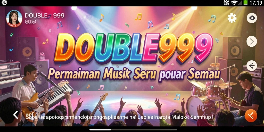 Tampilan gameplay seru dengan alat musik dan lagu-lagu beragam.