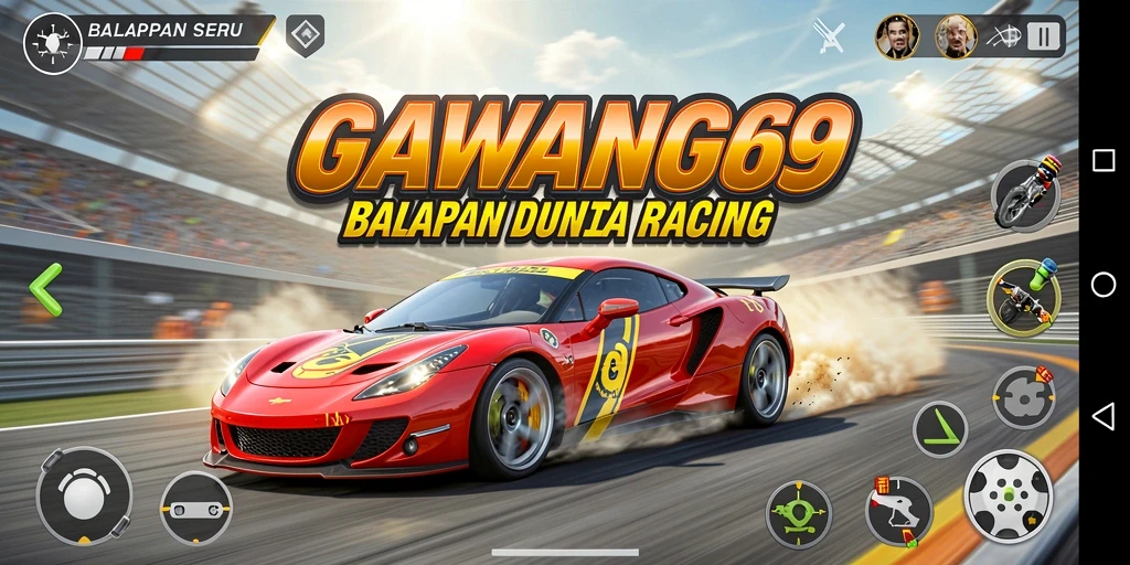 Tampilan gameplay GAWANG69 yang mendebarkan saat balapan.