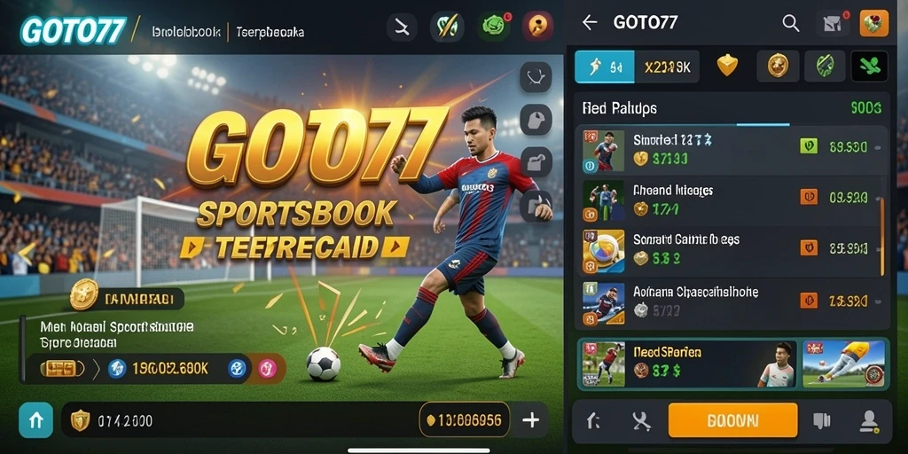 Screenshot GOTO77 memperlihatkan antarmuka taruhan yang menarik.