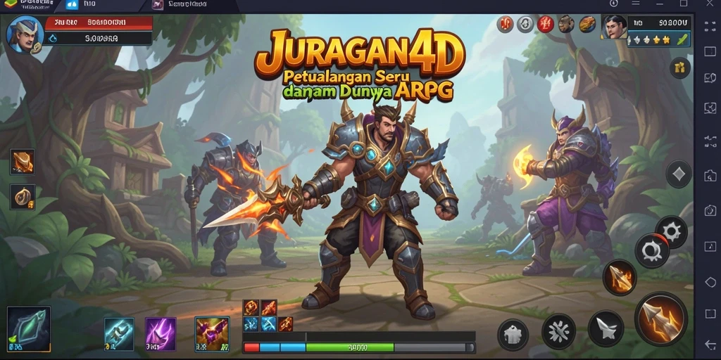Screenshot menampilkan pertarungan seru di dunia JURAGAN4D.