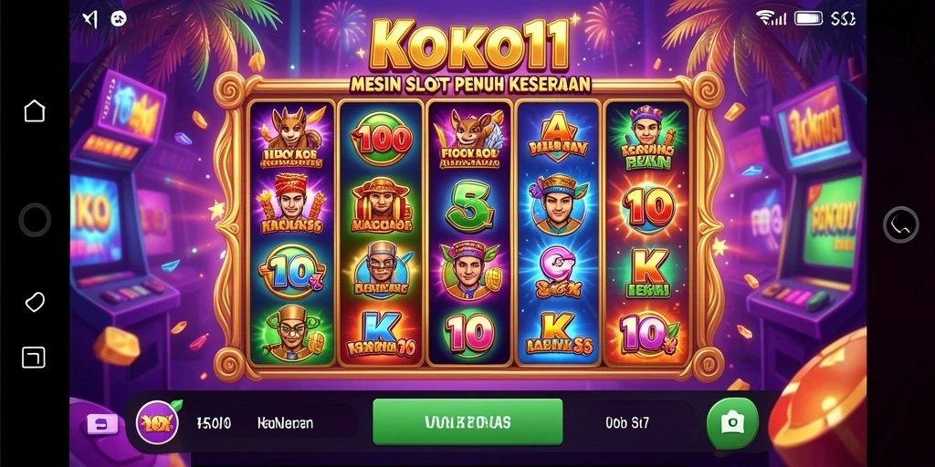 Screenshot KOKO11 menampilkan gameplay Slot yang seru dengan grafis yang menawan.