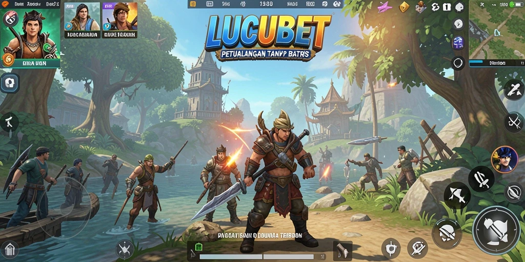 Tampilan menarik dari gameplay LUCUBET di dunia terbuka.