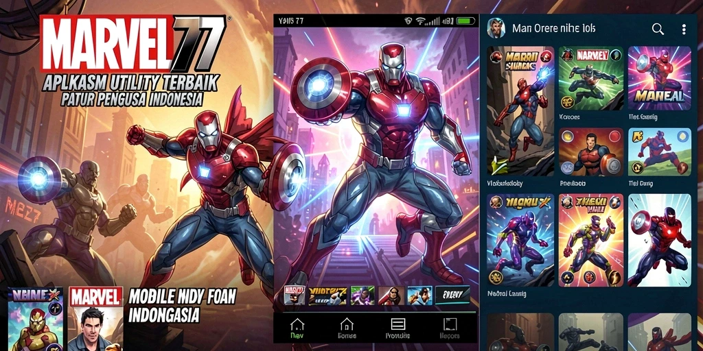 Tampilan antarmuka aplikasi MARVEL77 yang modern dan intuitif.