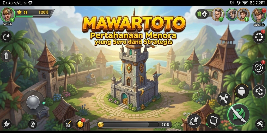 Screenshot gameplay MAWARTOTO dengan aksi menara yang menakjubkan.