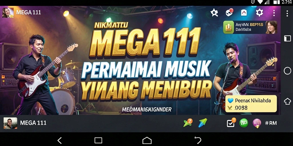 Screenshot utama MEGA111 menampilkan gameplay seru dan interaktif.