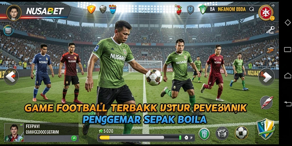 Screenshot gameplay NUSABET menampilkan momen seru dalam dunia sepak bola.
