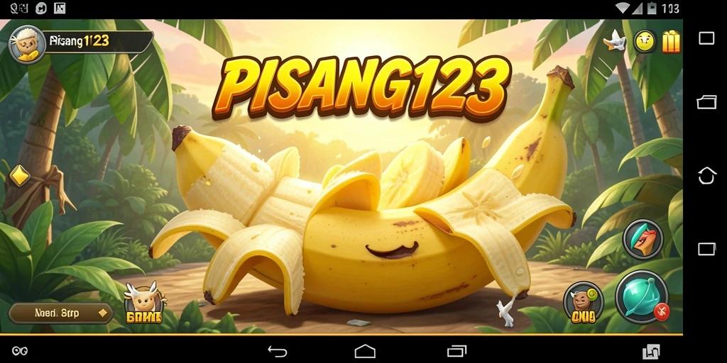 Tampilan gameplay PISANG123 yang menakjubkan dan penuh warna.