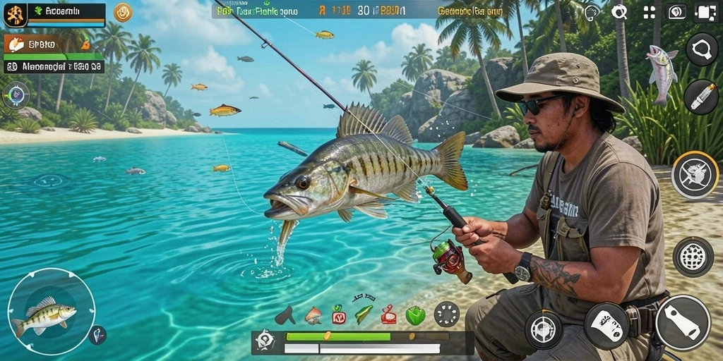 Tampilan gameplay memancing yang menarik pada PP88.