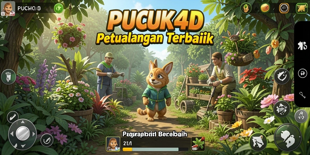 Gambaran gameplay menarik dalam PUCUK4D dengan aktivitas berkebun.