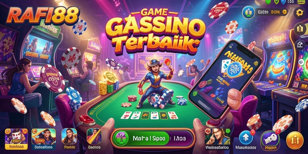 Screenshot utama RAFI88 menunjukkan gameplay kasino yang seru dan menarik.