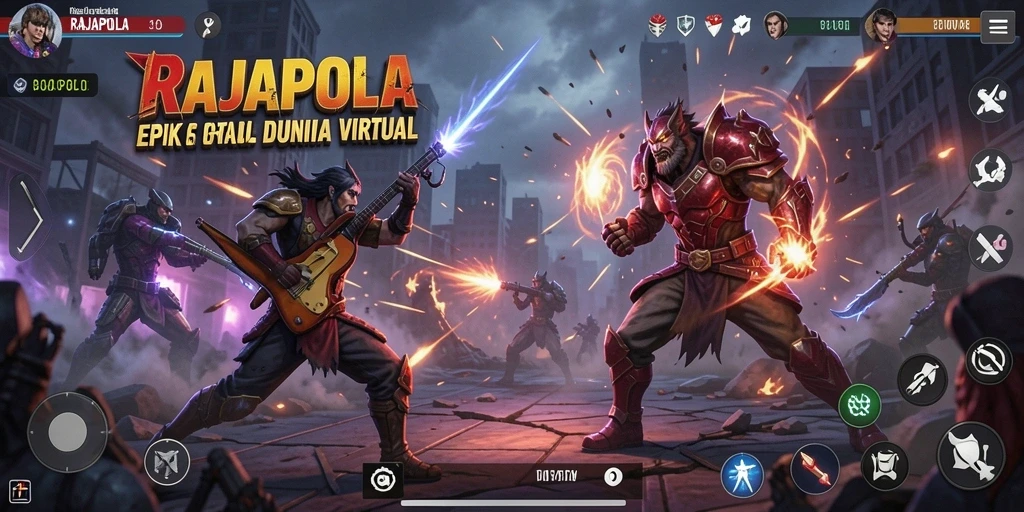 Screenshot yang menampilkan keseruan pertarungan di RAJAPOLA.