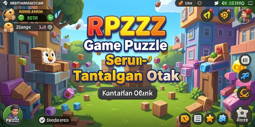 Gameplay RPZZZ menampilkan tantangan puzzle yang menarik dan interaktif.