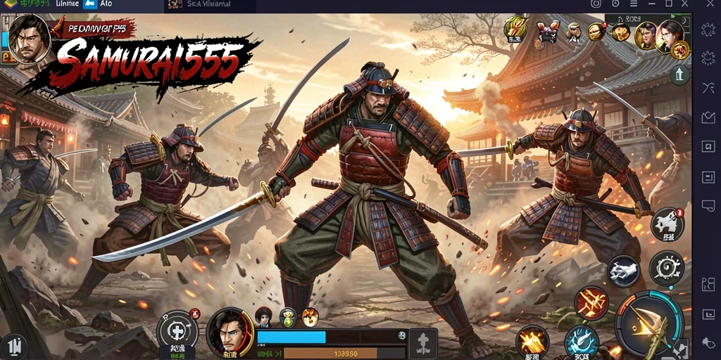 Screenshot dari gameplay mendebarkan di <strong>SAMURAI555</strong>.