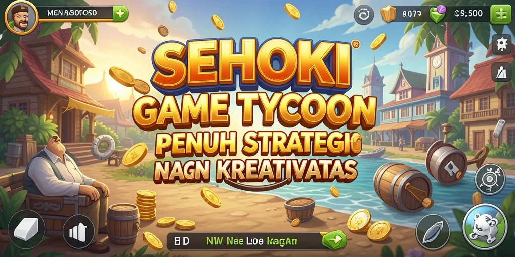 Gameplay SEHOKI menampilkan pengelolaan bisnis yang seru dan menarik.